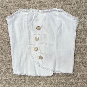 SHEIN Denim Corset Crop Top